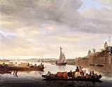 The Crossing at Nijmegen by Salomon van Ruysdael